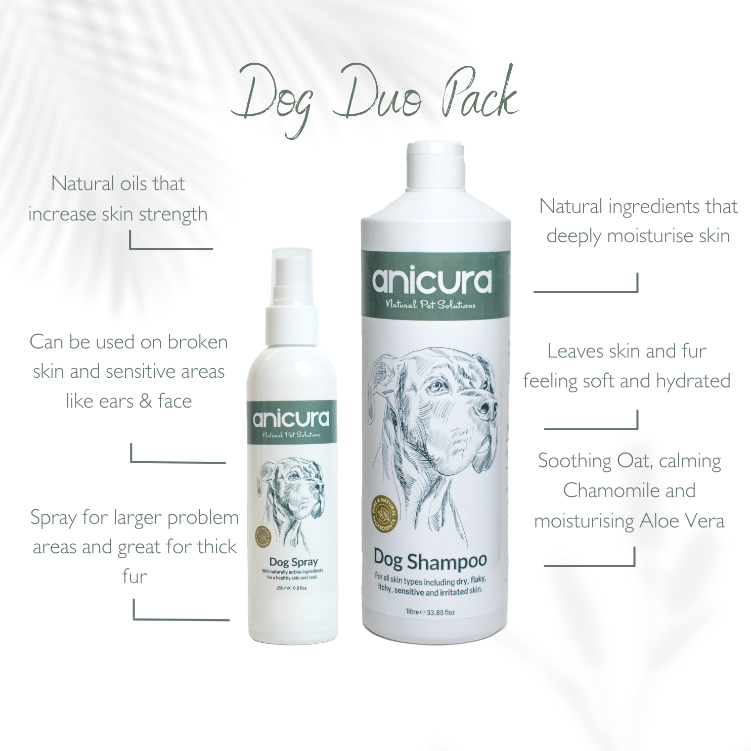 Anicura Dog Value Duo Pack 1L Dog Shampoo + 250ml Dog Spray Anicura