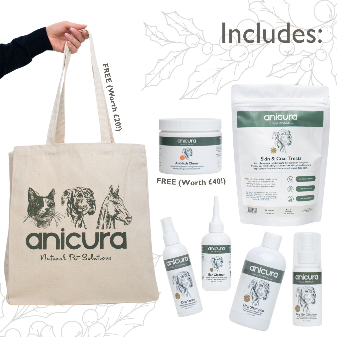 The Dog Total Care Gift - FREE Anti-Itch Chews &amp; Tote Bag!